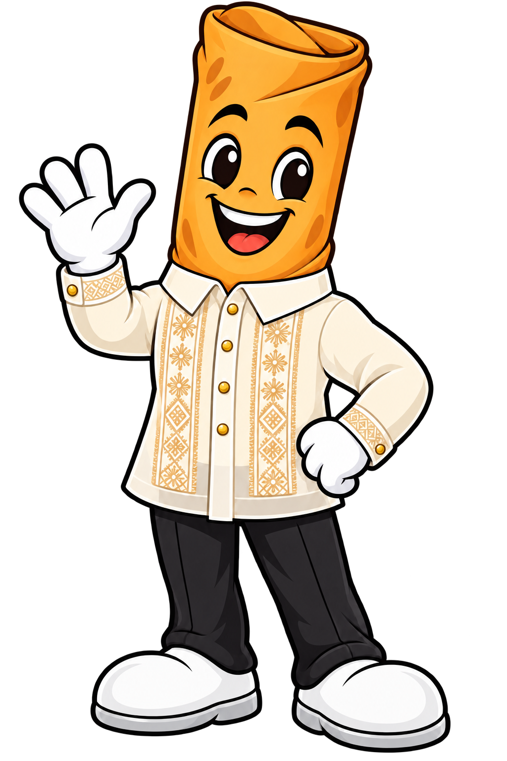 Lumpia Express mascot waving
